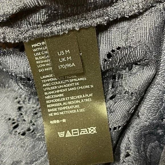 Free People Olivia Lace Tee in Navy M NWT - Picture 9 of 13